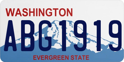 WA license plate ABG1919