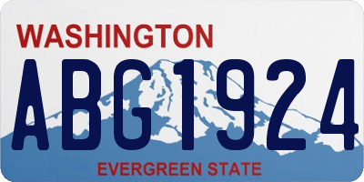 WA license plate ABG1924