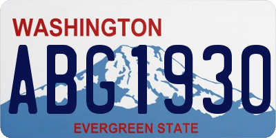 WA license plate ABG1930