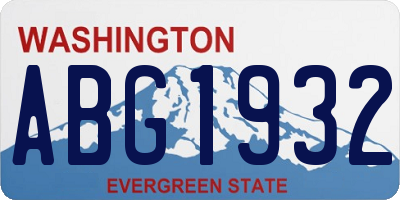 WA license plate ABG1932