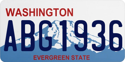 WA license plate ABG1936
