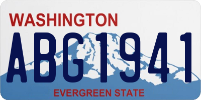 WA license plate ABG1941