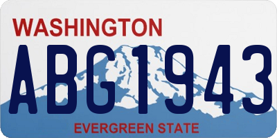 WA license plate ABG1943