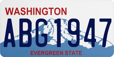 WA license plate ABG1947