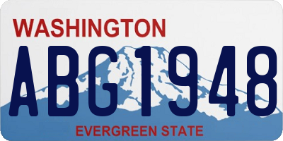 WA license plate ABG1948