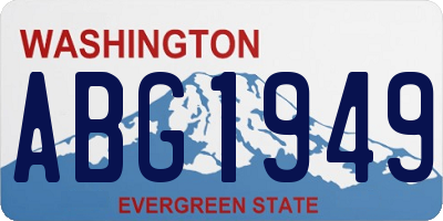 WA license plate ABG1949