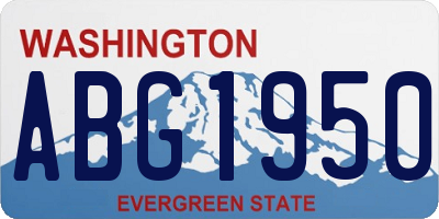 WA license plate ABG1950