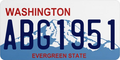 WA license plate ABG1951