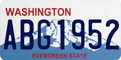 WA license plate ABG1952