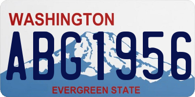 WA license plate ABG1956