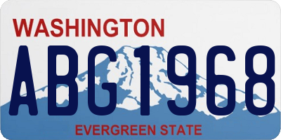 WA license plate ABG1968