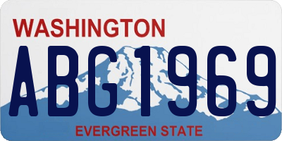 WA license plate ABG1969