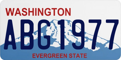 WA license plate ABG1977