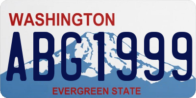 WA license plate ABG1999