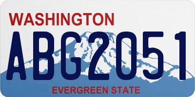 WA license plate ABG2051