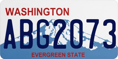 WA license plate ABG2073