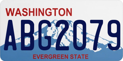 WA license plate ABG2079