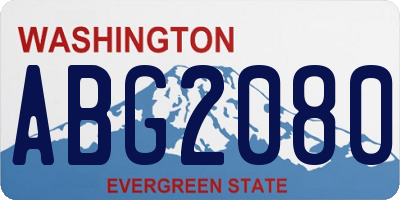 WA license plate ABG2080