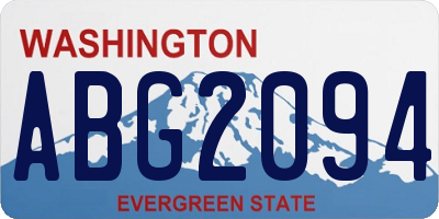 WA license plate ABG2094