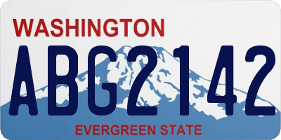 WA license plate ABG2142