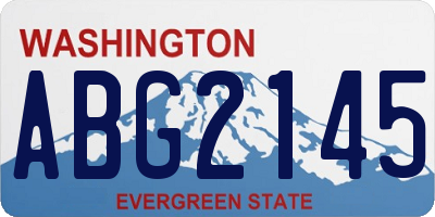 WA license plate ABG2145