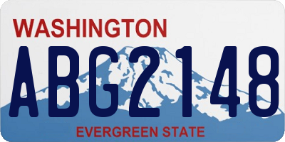 WA license plate ABG2148