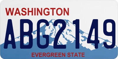 WA license plate ABG2149