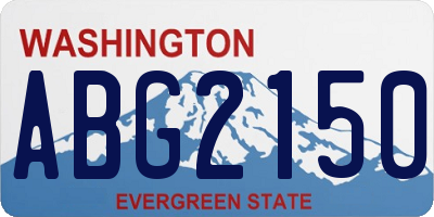 WA license plate ABG2150