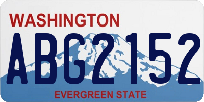 WA license plate ABG2152