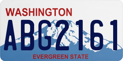 WA license plate ABG2161