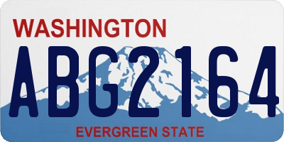 WA license plate ABG2164