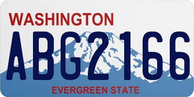 WA license plate ABG2166