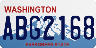 WA license plate ABG2168