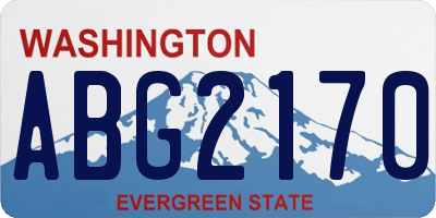 WA license plate ABG2170