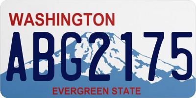 WA license plate ABG2175