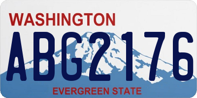 WA license plate ABG2176