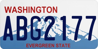 WA license plate ABG2177