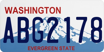 WA license plate ABG2178