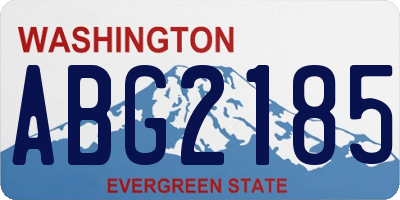 WA license plate ABG2185