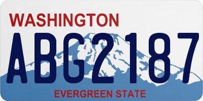 WA license plate ABG2187