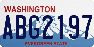 WA license plate ABG2197