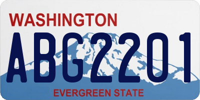 WA license plate ABG2201