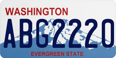 WA license plate ABG2220