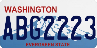 WA license plate ABG2223
