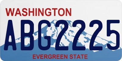 WA license plate ABG2225