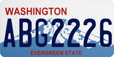 WA license plate ABG2226