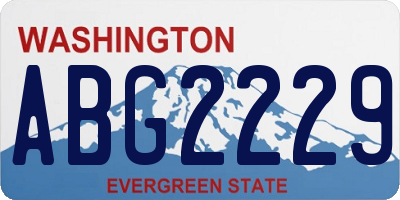 WA license plate ABG2229
