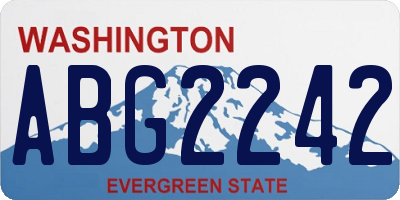 WA license plate ABG2242