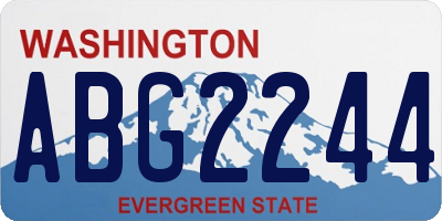 WA license plate ABG2244