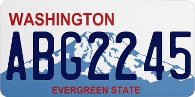 WA license plate ABG2245